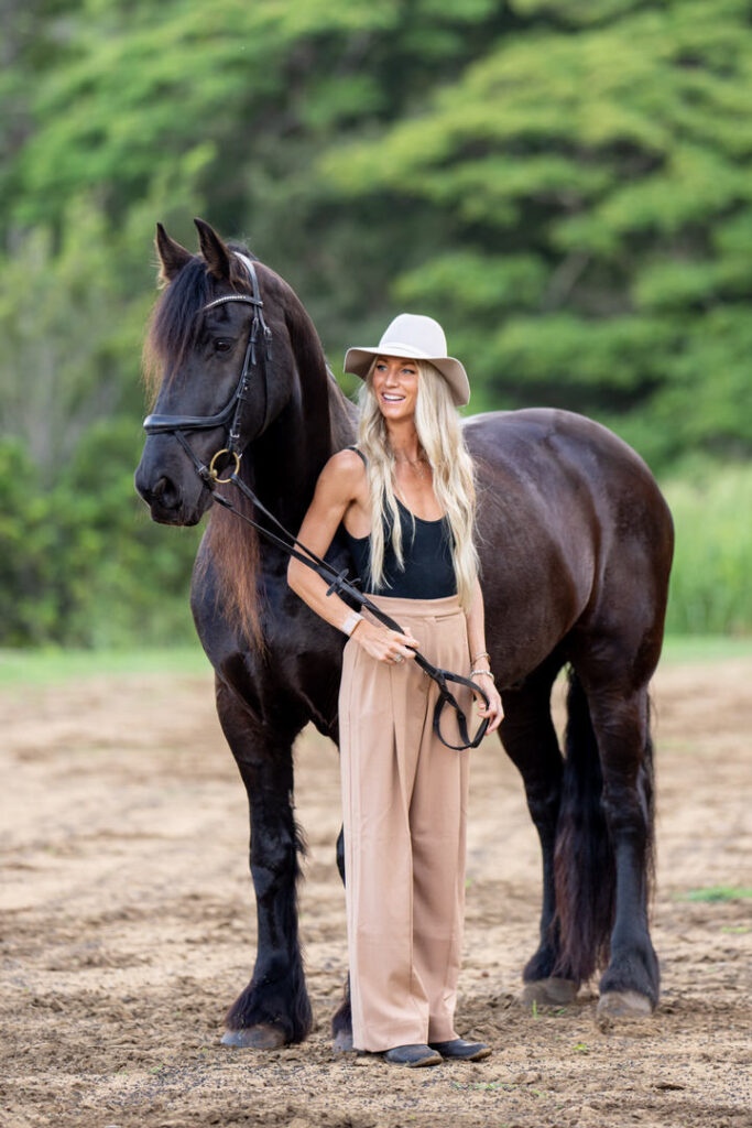 Horse and Rider Dressage Maui Hawaii