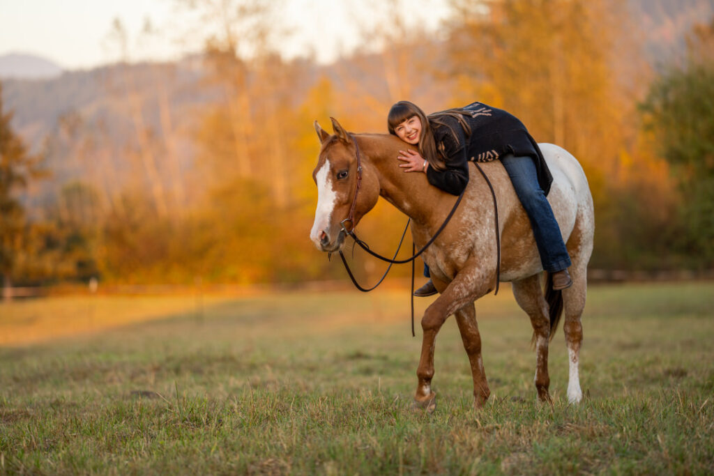 appaloosa young horse and rider fall elaves